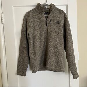 The North Face Quarter Zip Mens S Gray/Brown